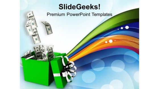 Get The Money As A Gift PowerPoint Templates Ppt Backgrounds For Slides 0513