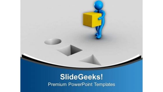 Get The Right Shape Of Solution PowerPoint Templates Ppt Backgrounds For Slides 0613