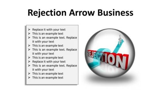 Getting Over Rejection Arrow Business PowerPoint Presentation Slides C