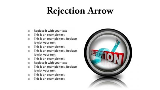 Getting Over Rejection Arrow Business PowerPoint Presentation Slides Cc