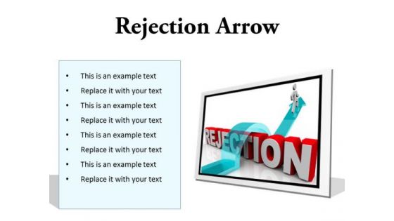 Getting Over Rejection Arrow Business PowerPoint Presentation Slides F