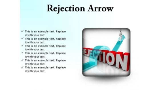 Getting Over Rejection Arrow Business PowerPoint Presentation Slides S