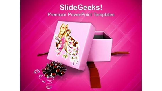 Gift Box For Christmas Presents PowerPoint Template 1113