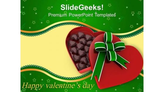 Gift Box Full Of Chocolates Love PowerPoint Templates Ppt Backgrounds For Slides 0213