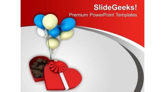 Gift Chocolates And Balloons For Party PowerPoint Templates Ppt Backgrounds For Slides 0713