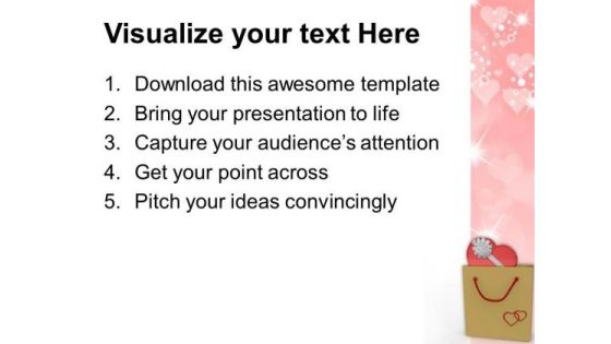 Gift In Shopping Bag Celebration PowerPoint Templates Ppt Backgrounds For Slides 0213