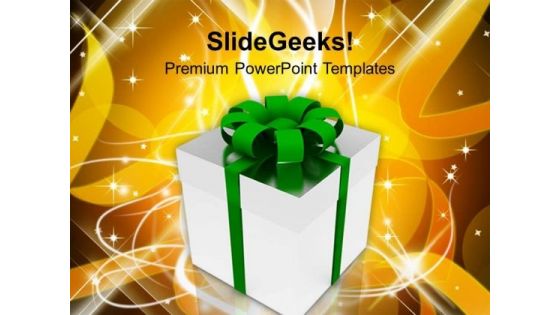 Gift On Christmas Background PowerPoint Templates Ppt Backgrounds For Slides 1112