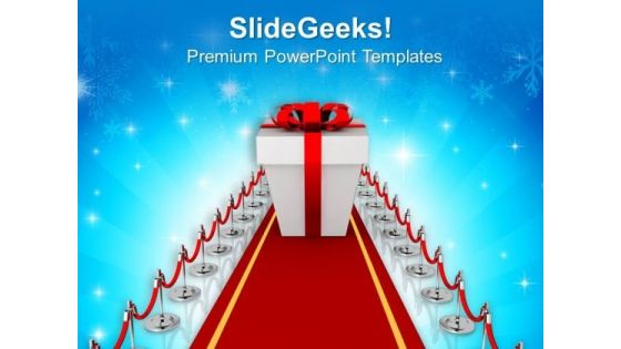 Gift On Red Carpet PowerPoint Templates Ppt Backgrounds For Slides 0713 Gift On Red Carpet PowerPoint Templates Ppt Backgrounds For Slides 0713