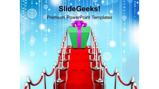 Gift On Red Carpet Winner PowerPoint Templates Ppt Backgrounds For Slides 1212 Gift On Red Carpet Winner PowerPoint Templates Ppt Backgrounds For Slides 1212