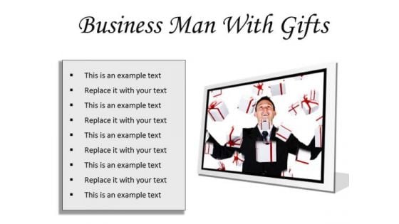 Gifts Man Business PowerPoint Presentation Slides F