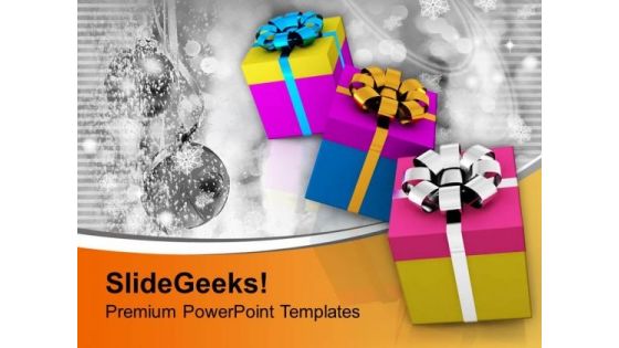 Gifts With Different Wrappings Design PowerPoint Templates Ppt Backgrounds For Slides 0113