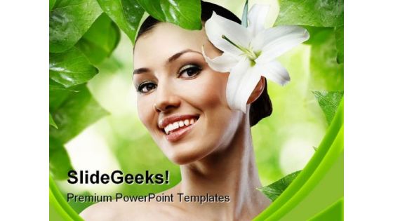 Girl And Spa Beauty PowerPoint Themes And PowerPoint Slides 0211