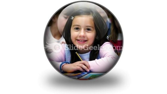 Girl Studying PowerPoint Icon C Girl Studying PowerPoint Icon C