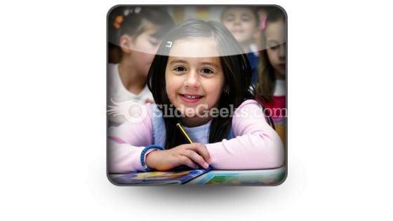 Girl Studying PowerPoint Icon S