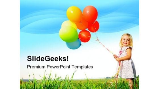 Girl With Balloon Holidays PowerPoint Templates And PowerPoint Backgrounds 0411 Girl With Balloon Holidays PowerPoint Templates And PowerPoint Backgrounds 0411
