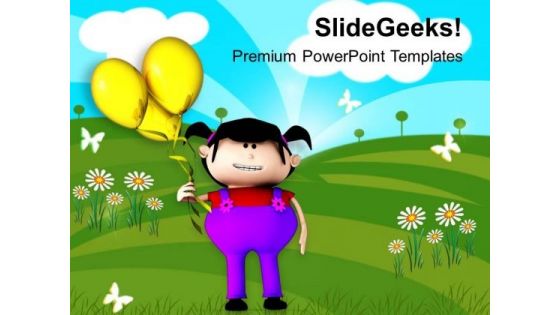 Girl With Balloons For Celebration PowerPoint Templates Ppt Backgrounds For Slides 0613 Girl With Balloons For Celebration PowerPoint Templates Ppt Backgrounds For Slides 0613