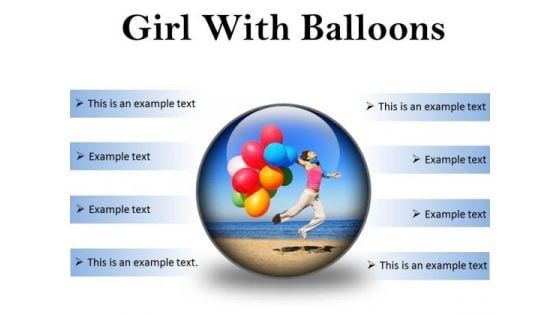 Girl With Balloons Holidays PowerPoint PowerPoint Presentation Slides C