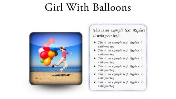 Girl With Balloons Holidays PowerPoint PowerPoint Presentation Slides S