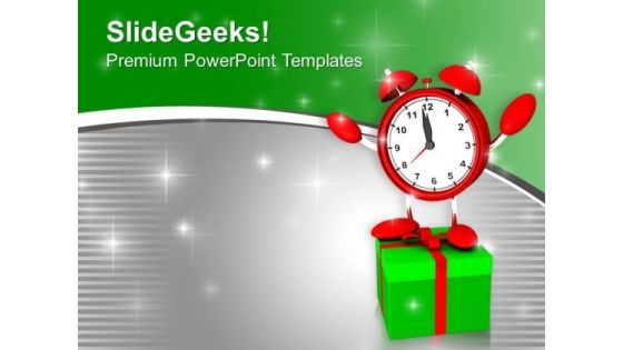 Give Gifts On Time Celebration Theme PowerPoint Templates Ppt Backgrounds For Slides 0513
