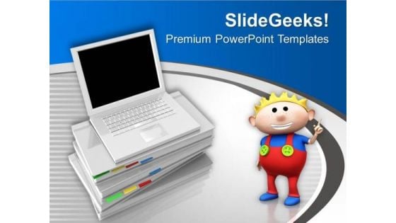 Give Laptop To Your Kids For Education PowerPoint Templates Ppt Backgrounds For Slides 0613