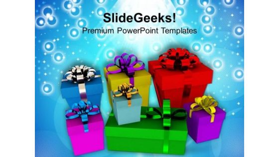 Give Surprise Gifts To Your Friends PowerPoint Templates Ppt Backgrounds For Slides 0413