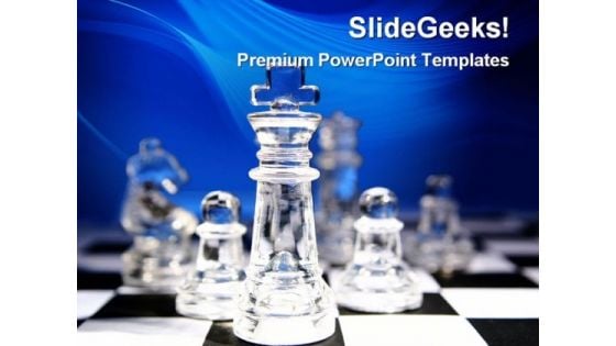 Glass Chess Game PowerPoint Themes And PowerPoint Slides 0311