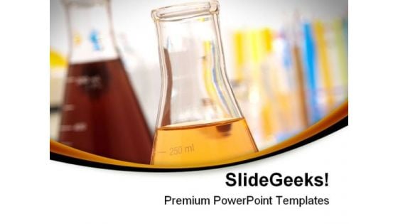 Glass Equipment In Lab Science PowerPoint Themes And PowerPoint Slides 0811