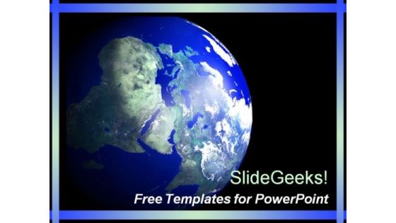 Blue Global PowerPoint Template