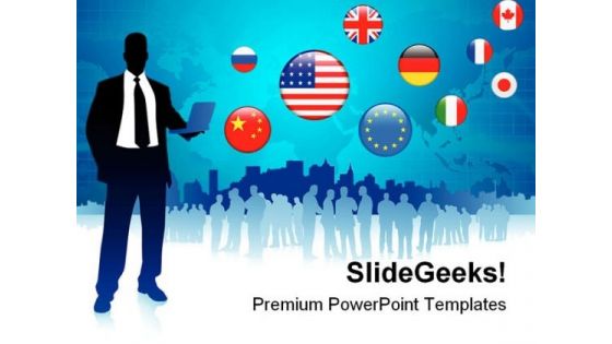 Global Business Communication PowerPoint Templates And PowerPoint Backgrounds 0711