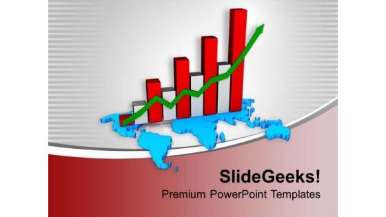 Global Business Growth Bar Charts PowerPoint Templates Ppt Backgrounds For Slides 0313