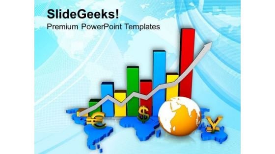 Global Business Growth Display By Bar Graph PowerPoint Templates Ppt Backgrounds For Slides 0513