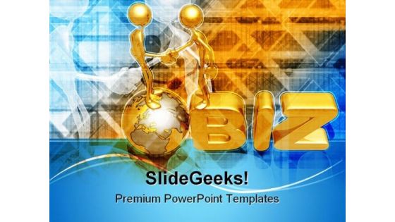 Global Business Handshake PowerPoint Templates And PowerPoint Backgrounds 0611
