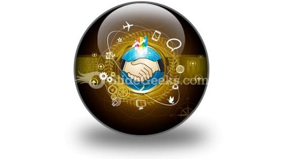 Global Business PowerPoint Icon C