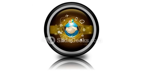 Global Business PowerPoint Icon Cc