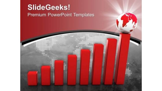 Six Steps Of Global Business Strategy Powerpoint Template
