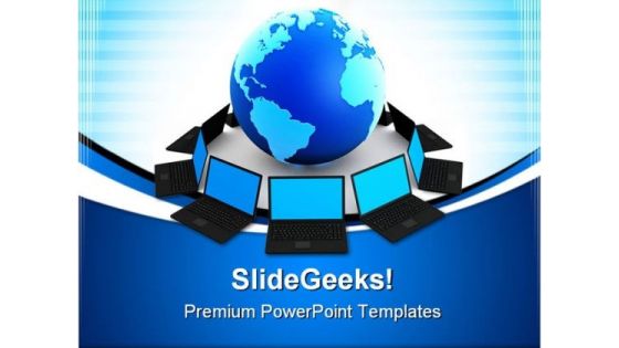 Global Communication Business PowerPoint Templates And PowerPoint Backgrounds 0411