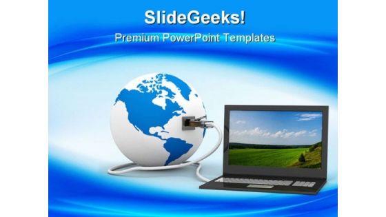 Global Communication Computer PowerPoint Templates And PowerPoint Backgrounds 0411