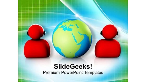 Global Communication For Business Growth PowerPoint Templates Ppt Backgrounds For Slides 0613