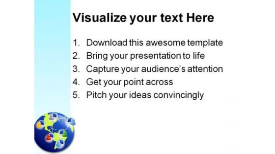 Global Communications People Internet PowerPoint Template 0810