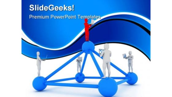 Global Computer Network Leadership PowerPoint Templates And PowerPoint Backgrounds 0911