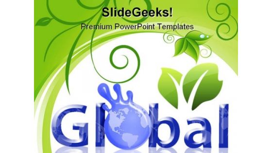 Global Concept Earth PowerPoint Themes And PowerPoint Slides 0411