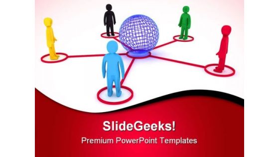 Global Connection Communication PowerPoint Themes And PowerPoint Slides 0611