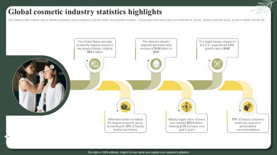 Global Cosmetic Industry Statistics Highlights Successful Launch Ppt Sample Global Cosmetic Industry Statistics Highlights Successful Launch Ppt Sample