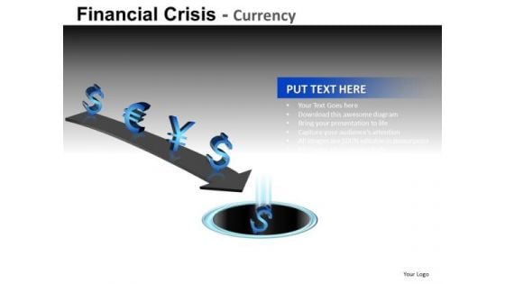 Global Currencies Down The Drain PowerPoint Slides