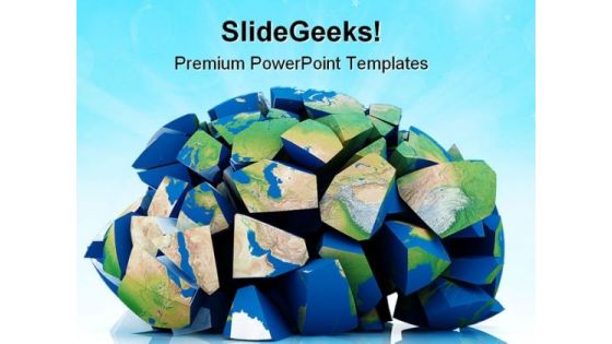 Global Destruction Earth PowerPoint Themes And PowerPoint Slides 0411
