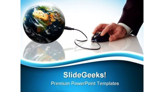 Global Earth Mouse PowerPoint Themes And PowerPoint Slides 0211