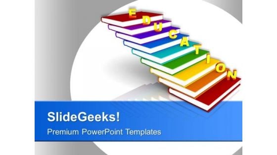 Global Education On Colorful Books PowerPoint Templates Ppt Backgrounds For Slides 1212