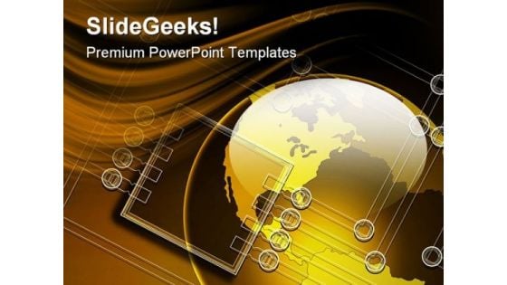 Global Electronics Technology PowerPoint Templates And PowerPoint Backgrounds 0311