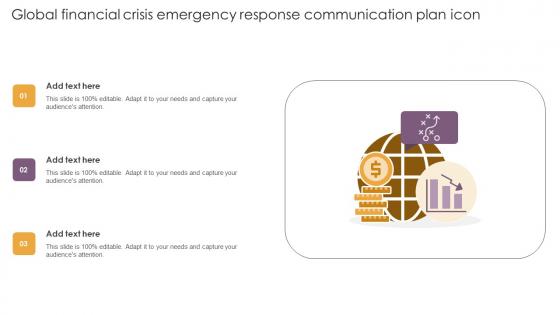 Global Financial Crisis Emergency Response Communication Plan Icon Information Pdf