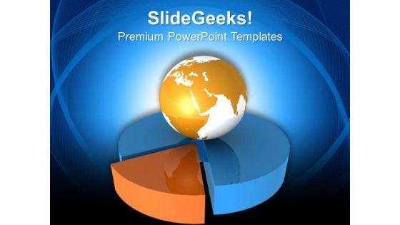 Global Financial Economy Pie Chart PowerPoint Templates Ppt Backgrounds For Slides 0513